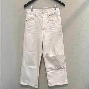 Zara White Wide-Leg Jeans size 4